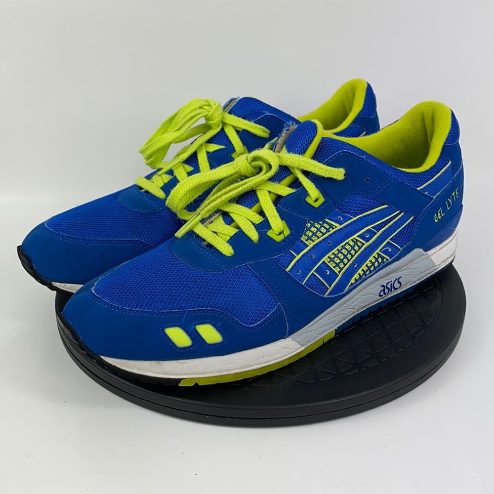 Asics Gel-Lyte III Blue/Green Athletic Running Shoes H30EK Men's Size 12
